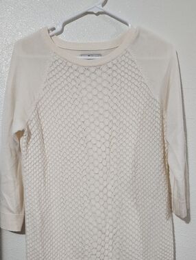 Bass Cream Knit Textured Women's Sweater